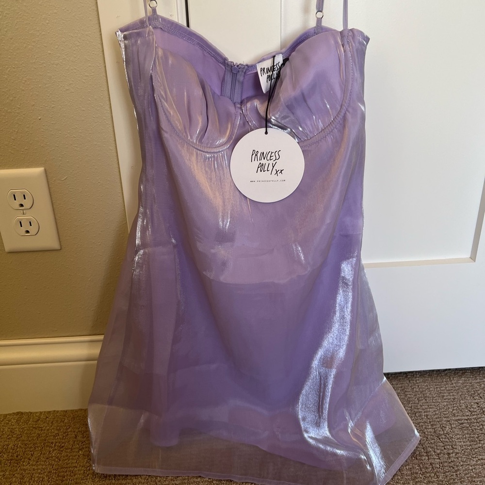 Purple slip dress